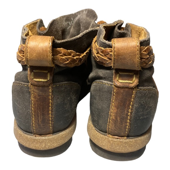 BORN Temple Rust Brown Distressed Leather Suede Ankle Boot Women's 9.5 F32529 - Picture 4 of 6